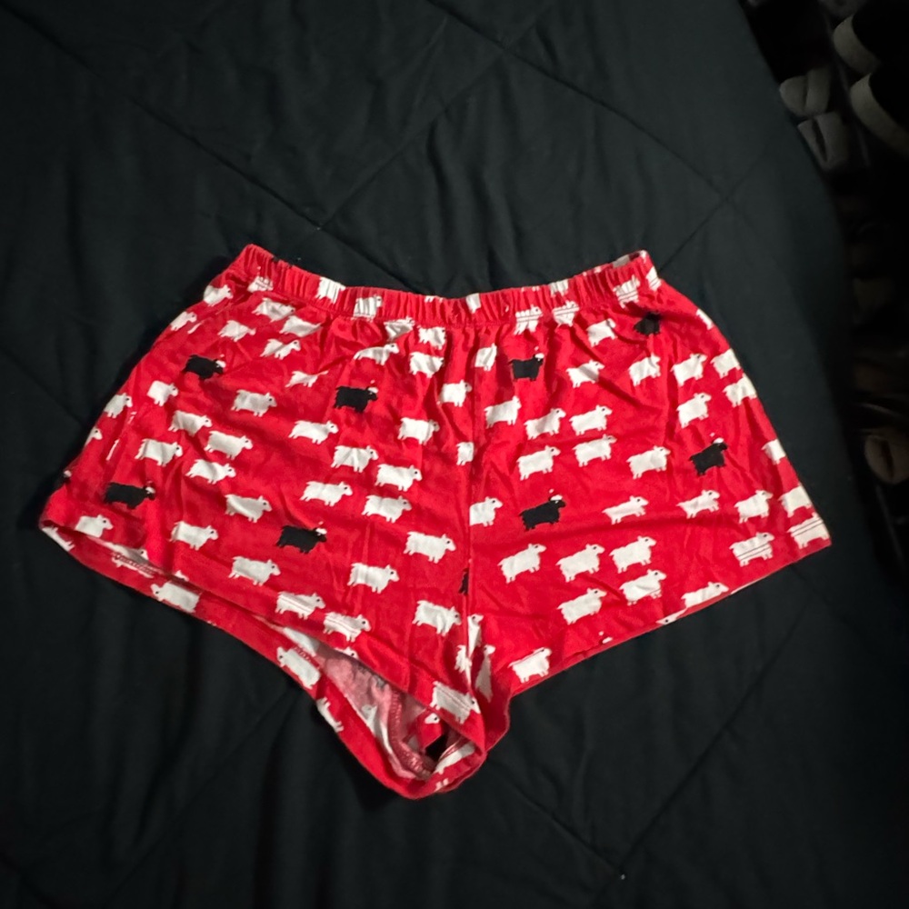 Forever 21 Red Women's Shorts with Dog Pattern